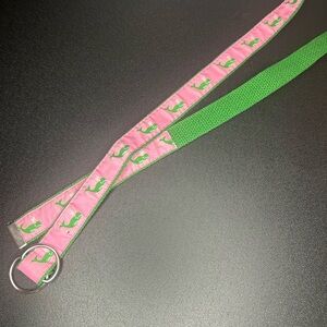 Source Unknown Kids Belt in Pink and Green with Whale Design